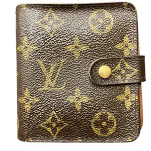 Pre-owned Louis Vuitton Canvas Small Leather Goods Compact Zip Monogram Wallet