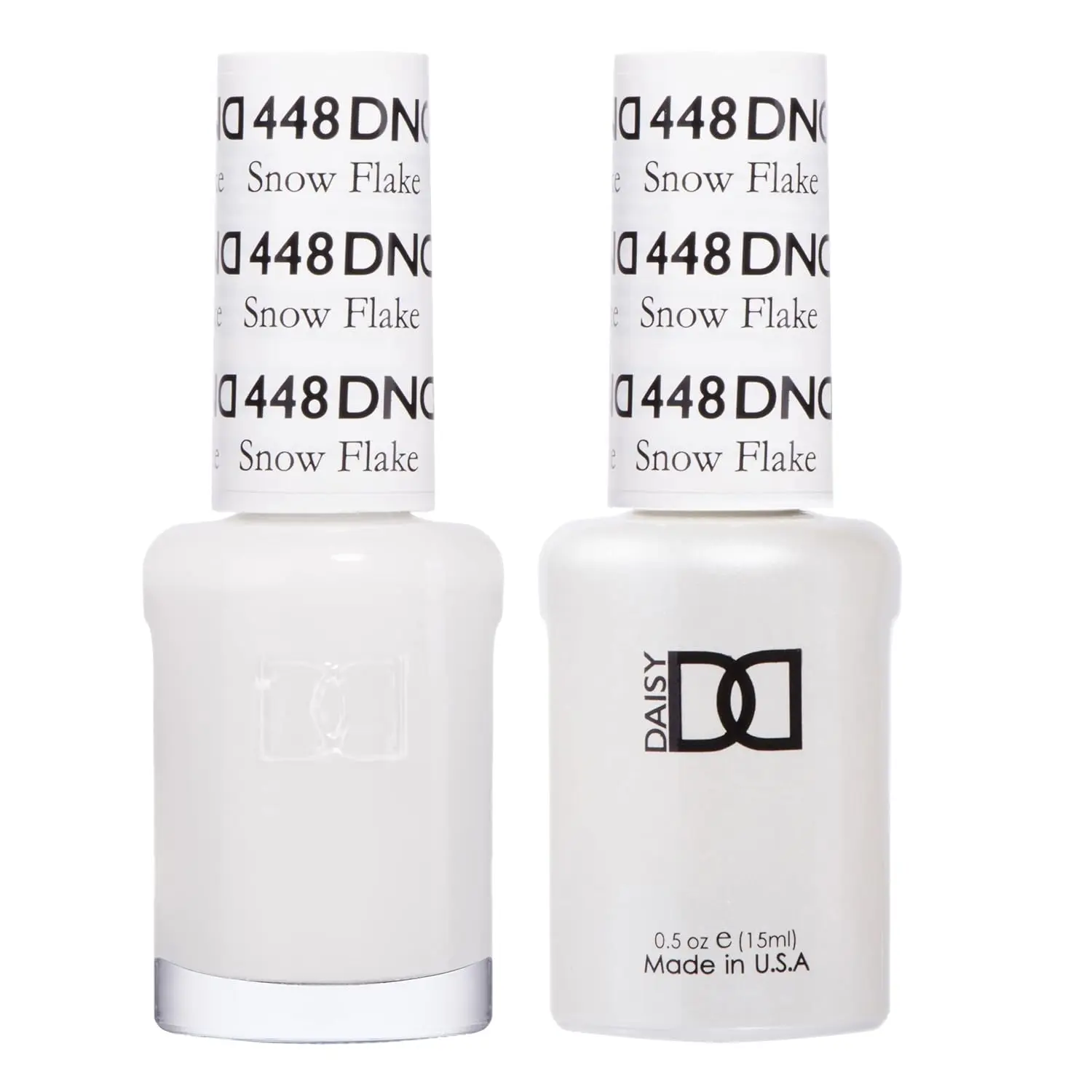 DND Gel Nail Polish Set, White Snow Flake Collection Shade 448, 0.5 oz, Made in USA
