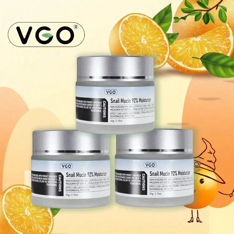 VGO Snail Mucin 92% Moisturizer  lightweight Face Facial Gel Day Cream to Moisturizing the skin for Dry Oily & Sensitive Skin