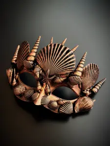Merman Shell Mask - Copper