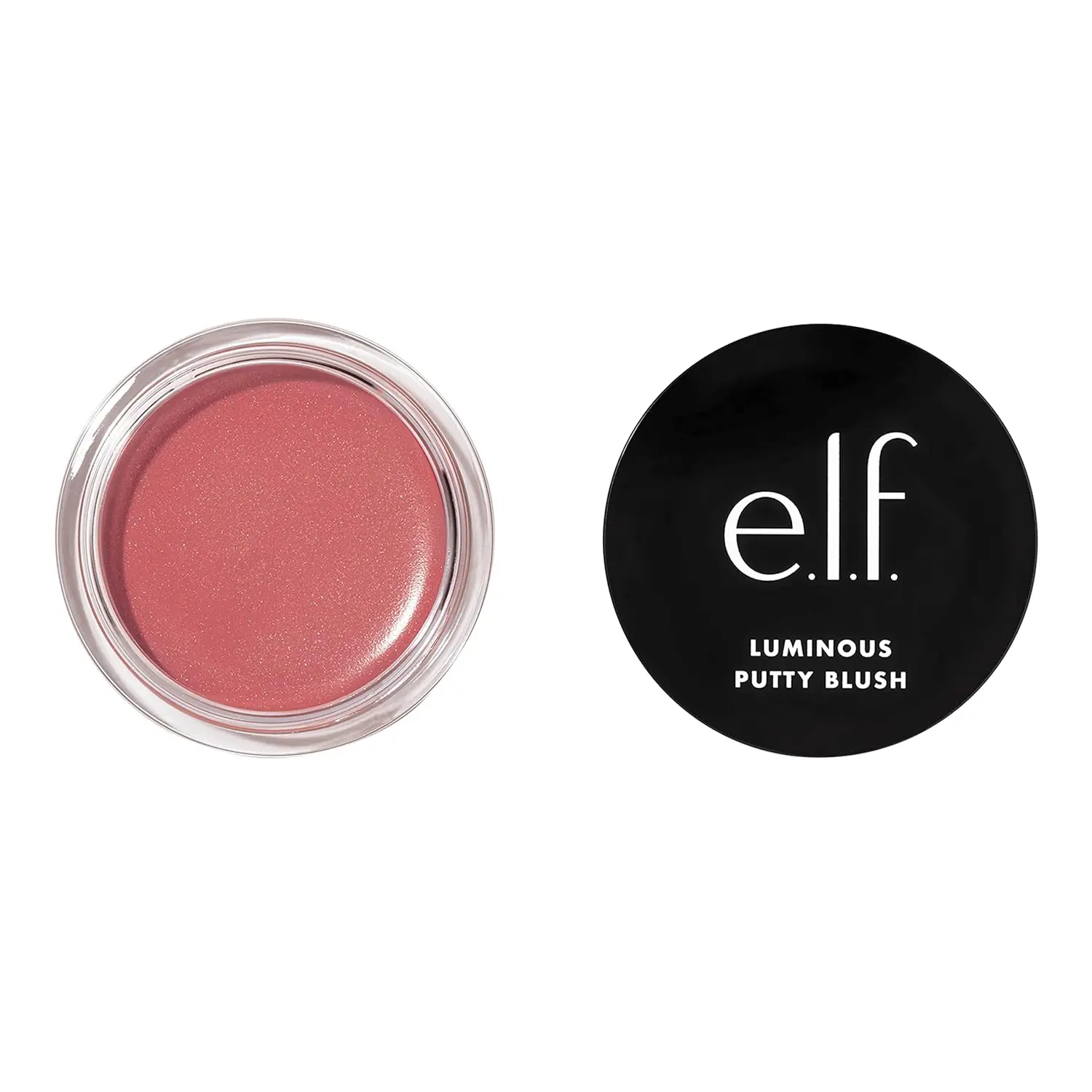 e.l.f. Luminous Putty Blush, Putty-to-Powder, Buildable Blush With A Subtle Shimmer Finish, Highly Pigmented & Creamy, Vegan & Cruelty-Free, Bermuda Eyeshadow Makeup
