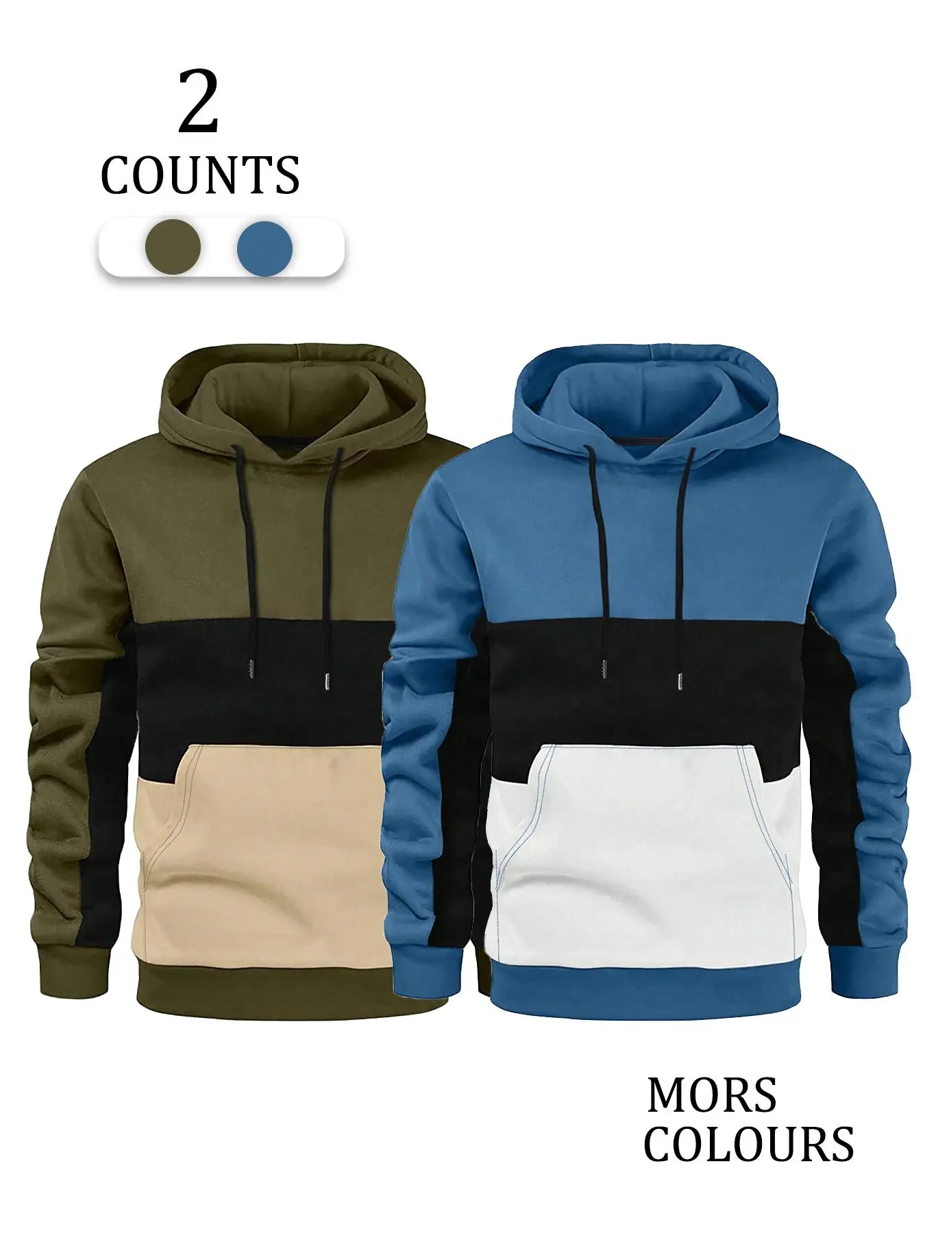Men's Patchwork Print Hoodie, Casual Regular Fit Long Sleeve Hooded Sweatshirt for Summer, Fashion Men's Top for Daily Wear, Pullover