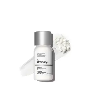 The Ordinary Sulfur 10% Powder-to-Cream Acne Spot Treatment Concentrate, Reduces Pimple Size and Zit Redness, 0.18 Oz