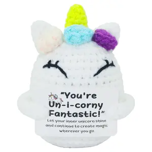Unicorn Design Crochet Kit, Crochet Gifts, Handmade Emotional Inspiration Gift for Friend, Colleague, Family, Teenager Girl Friend Celebration Gift