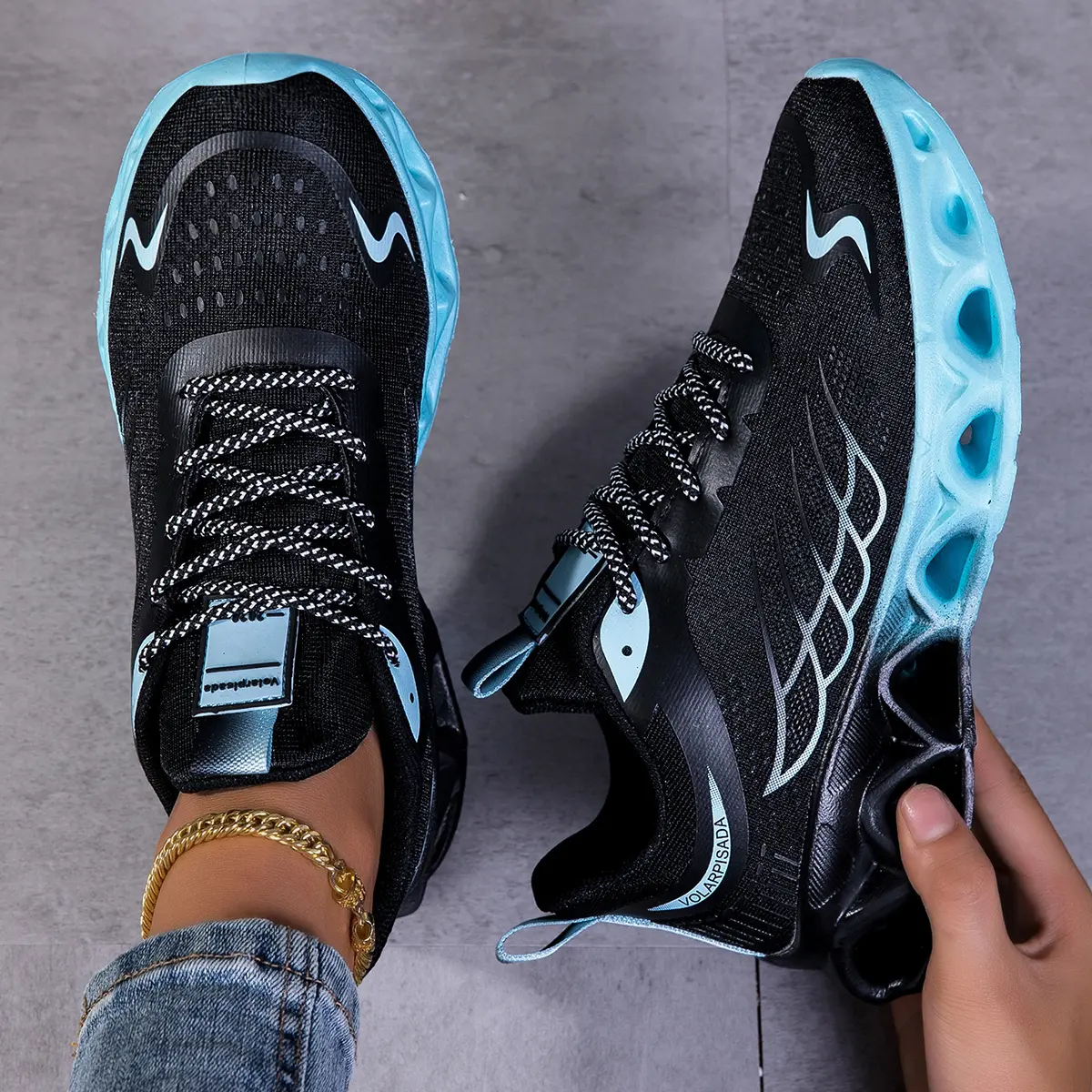 2026 Women's Autumn Sports Shoes Fashion Walking Shoes, Blade Hollow Sole Sneakers, Women's Non-slip Breathable Sneakers Gym Workout Shoes, Lightweight Thick Sole Shoes Breathable Women's Shoes Running Shoes, Foam Runners Basketball Shoes, Multi-color