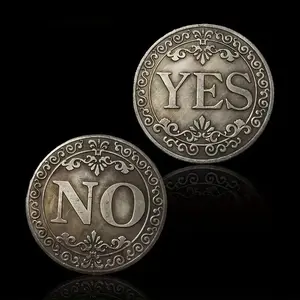 Yes No Decision Maker Lucky Coin, 1 Count Double-sided Commemorative Coin, Collectible Gift for Friends, Classmates, Family