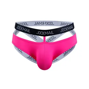 JOCKMAIL Men Sexy G String Thong Erotic Jockstrap Bondage Gay Underwear Penis Pouch Harness Lingerie Hollow Sissy Underpants Hot