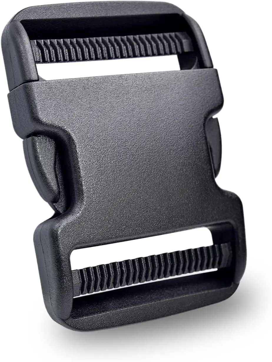5 Pack 2 Inch Quick Side Release Plastic Buckle Clips Snaps Military Dual Adjustable Heavy Duty for Backpack Buckles Replacement Nylon Webbing Luggage Straps Belt Fanny Pack Buckle No Sewing