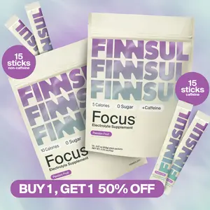 FINNSUL FOCUS Passion Fruit 2-Pack Bundle Drink Mix with Cognizin, Magnesium, Biotin, Vitamin B for Energy, Hydration & Mental Clarity — Supports Memory, Concentration — Sugar Free, Low Calorie (30 Packets)