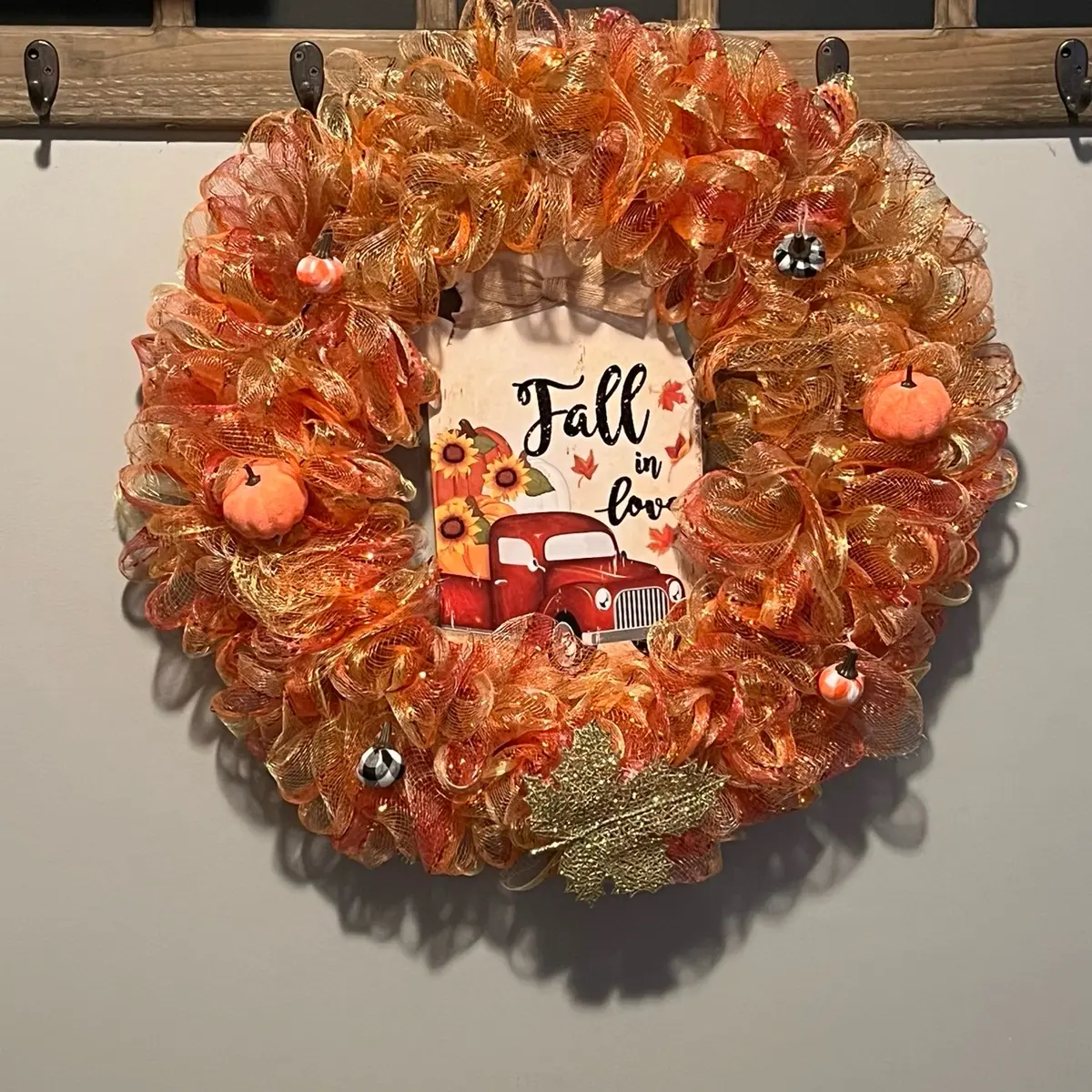 “Fall In Love” Mesh Wreath