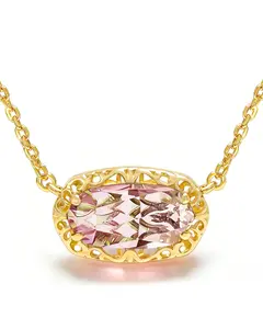 Birthstone Necklace for Women, 18K Gold Plated Paperclip Chain Choker Stackable Necklaces with Dainty Cubic Zirconia Pendant, Perfect for Birthdays & Mothers Day Gifts