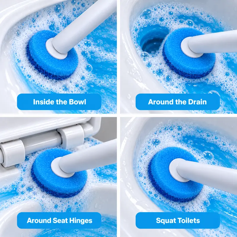 Snofrid (Updated Version) Disposable Toilet Brush, Toilet Bowl Wand Holder Set with 32PCS Cleaner Refills, Bathroom Cleaning System for Sink Bathtub Drain Wash Basin Urinal,Wall-Mount Scrubbing Toilet Brush Bathroom Cleaning Kit Snofrid (Updated Version) Disposable Toilet Brush, Toilet Bowl Wand Holder Set with 32PCS Cleaner Refills, Bathroom Cleaning System for Sink Bathtub Drain Wash Basin Urinal,Wall-Mount Scrubbing Toilet Brush Bathroom Cleaning Kit