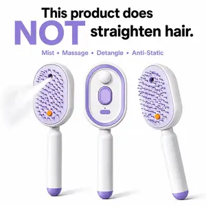 1-pcs Spray Air Cushion Massage Comb Self-Cleaning Anti-Tangle Essential Oil Mist Hair Care Comb Anti-Static Volumizing Aromatherapy Comb