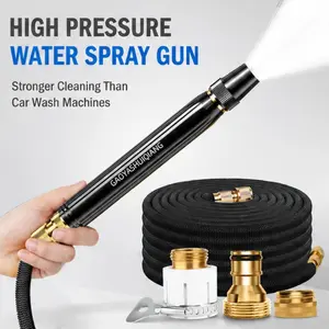 High-Pressure Household Watering Spray Nozzle, Extendable Hose, Durable Soft Tube, Ideal for Gardening & Car Washing, Efficient Water Gun