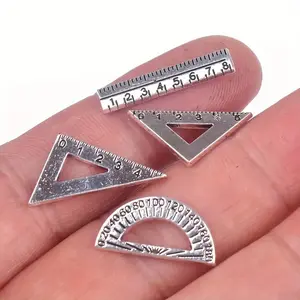 4pcs/set Miniature Mini Ruler And Triangle Models, Small Statue Decorations, Miniature Scene Accessories, Miniature Model, Miniature Ornaments, Model Photography Props, Home Office Decor, Home Decor Accessory, Best Gift for Miniature Enthusiasts