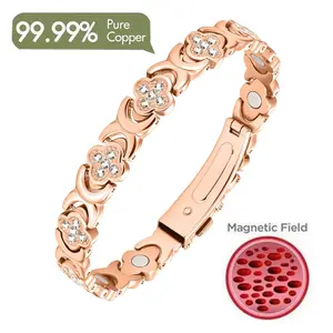 Copper Bracelets for Women, Pure Copper Magnetic Bracelet with 3500 Gauss Effective Magnets