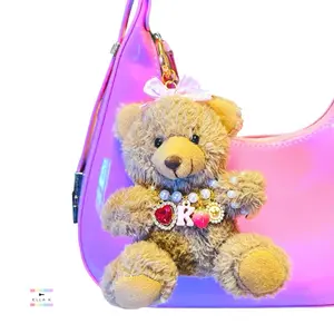 The Charm Bear Bag Charm / Teddy Bear Bag Charm / Custom Initial Charm Bear Bag Charm / Cute Fashion Accessory