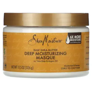 SheaMoisture Raw Shea Butter, Deep Moisturizing Masque with Sea Kelp & Argan Oil, 11.5 oz (326 g)