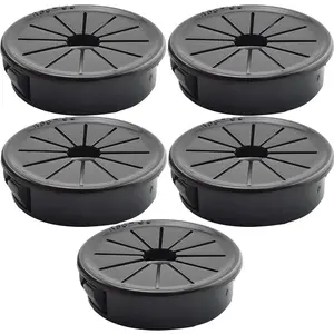 1-1/2 Inch (37.5mm) 5PCS Petal-Shaped Buckle Type Cable Grommets Wire Hole Cover for Cord Management and Protection of Cabinet Desk