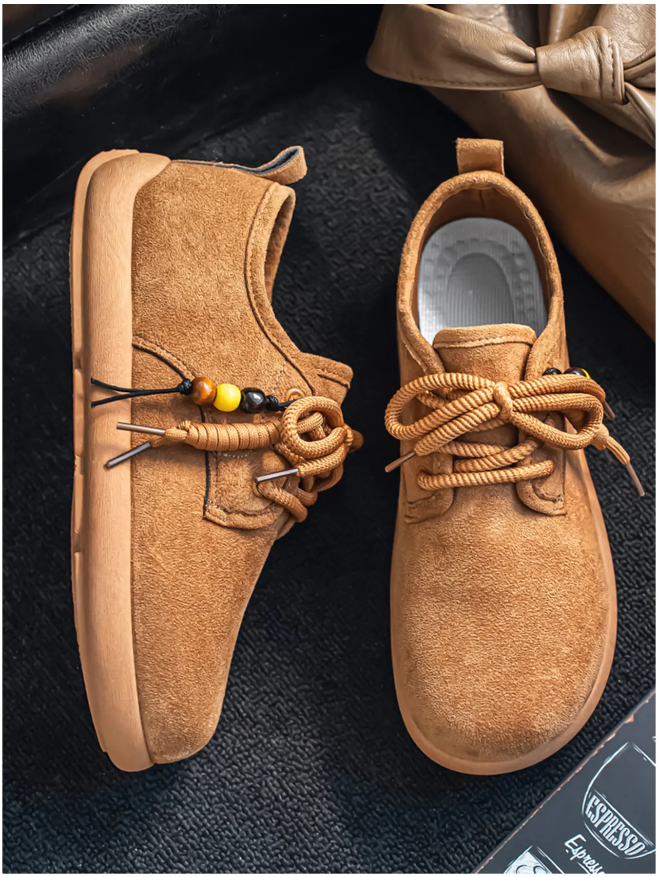 1 Pair of Textured Suede Slip-On Men's Birkenstock Shoes| Minimal Casual Style | Suede Upper + Soft PVC Thick Sole + Mesh Lining | Daily Outings/Home Wear, Must-Have Versatile Comfort Shoes for Trendsetters
