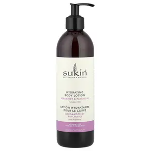 Sukin Hydrating Body Lotion, Bergamot & Patchouli, 16.91 fl oz (500 ml)