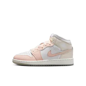 AIR JORDAN Air Jordan 1 Mid "Flamingo" Non Adult Sneaker with Non-Adult Design and Features, Shoe, Footwear