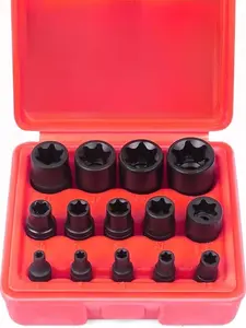 14-Piece Socket Set - Premium Female Star Socket Set, Ultimate Star Socket Set, Torque Socket Set, External Star Socket Set for Outdoor Maintenance and Emergency Repairs