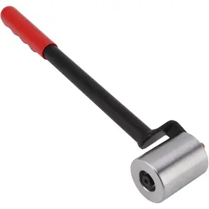 Wallpaper Seam Roller, Comfortable Long Handle Straight Long Handle Smoothing Hand Pressure Roller Tool for PVC Plastic Roofing Decking Membrane