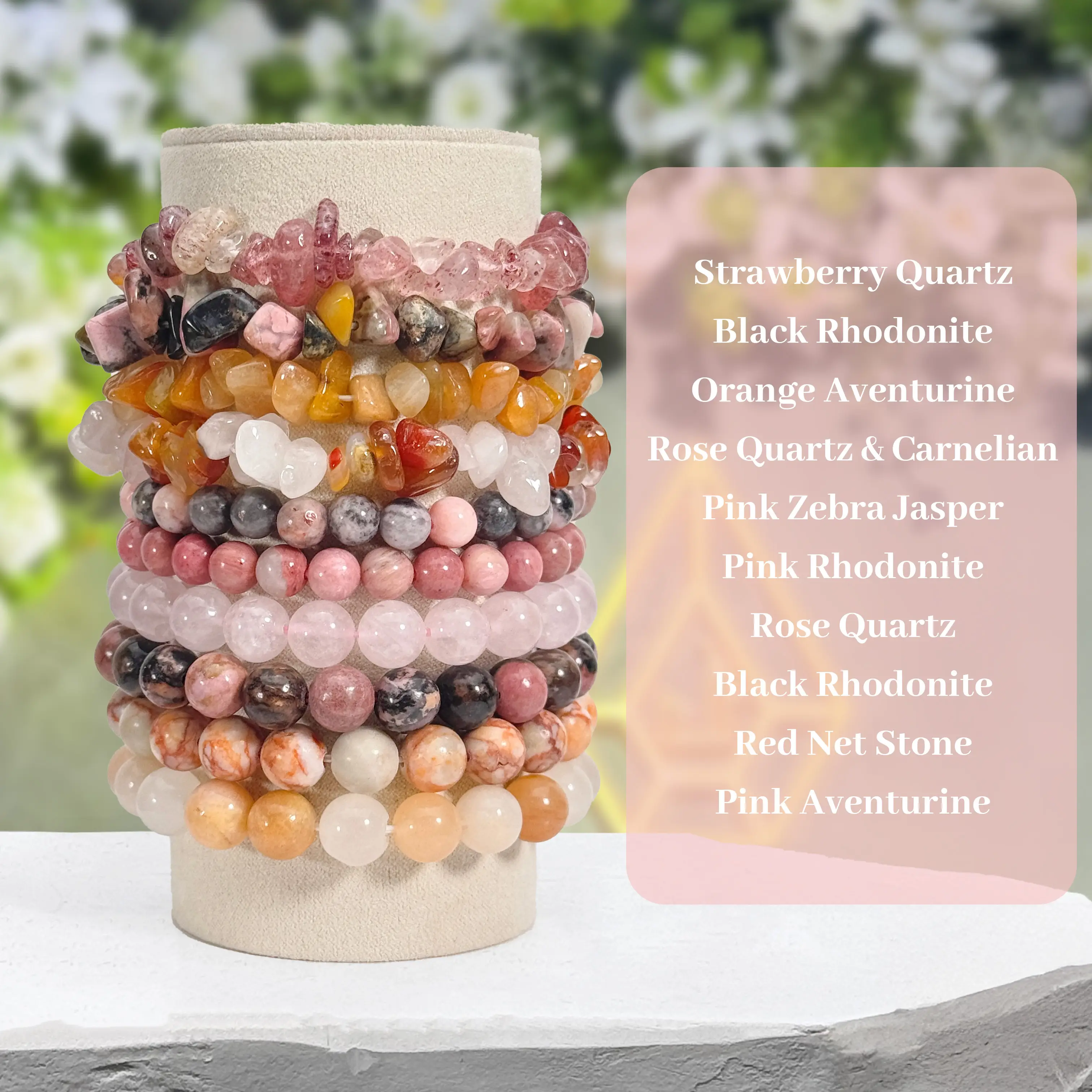 [Video Order] 10 Count Crystal Bracelets Size 6mm~8mm&chip