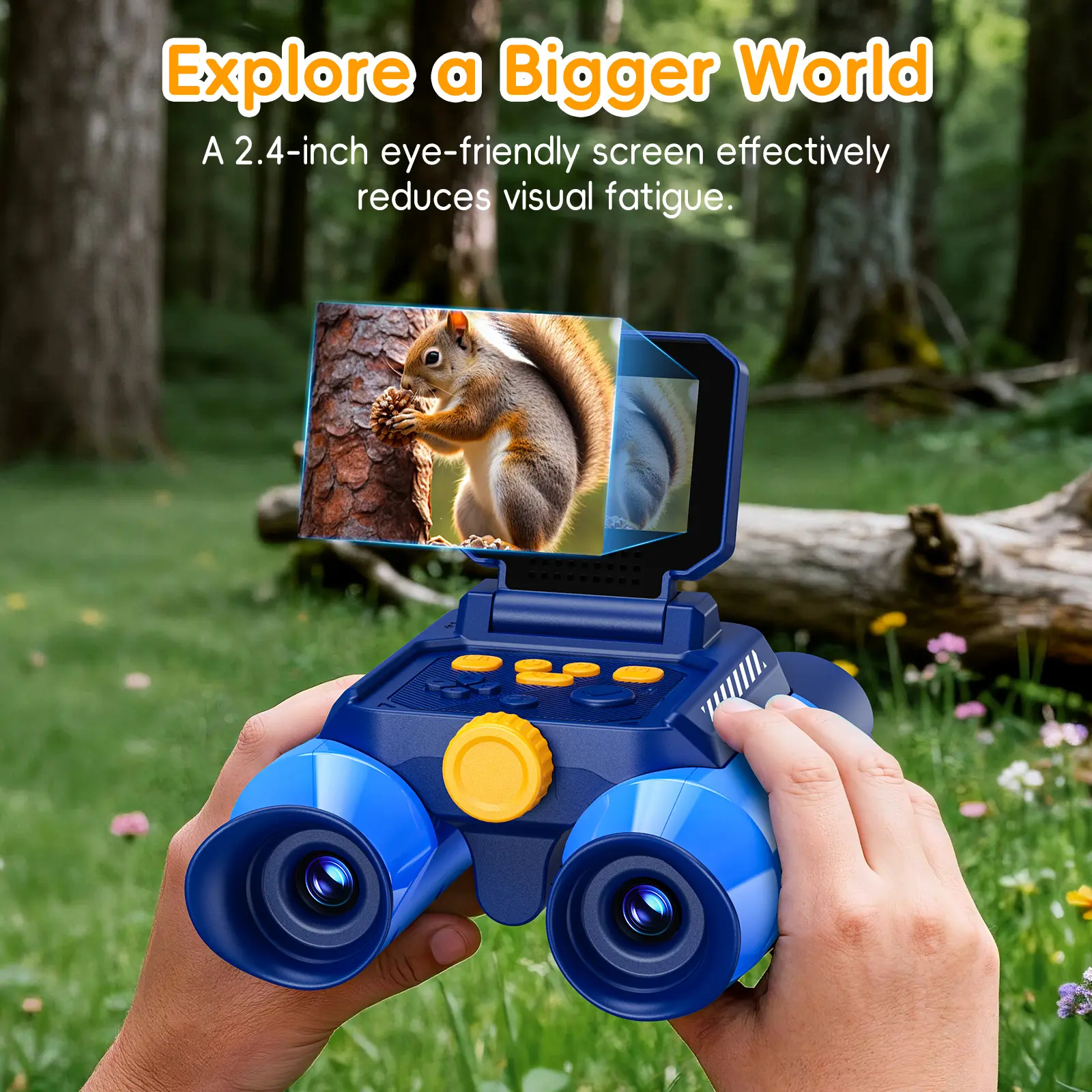 ASPOVEN  Magic Adventures Binoculars with 2.4'' IPS Screen,10X Zoom+7 IR Night vision,Multiple Adventure Game,Compact Toy Binocular for Bird Watching,Travel, Camping,Gift for Ages 3+ Boys Girls summerwins, #Summervibes
