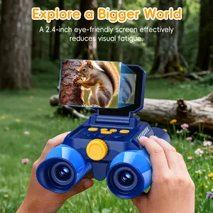 ASPOVEN  Magic Adventures Binoculars with 2.4'' IPS Screen,10X Zoom+7 IR Night vision,Multiple Adventure Game,Compact Toy Binocular for Bird Watching,Travel, Camping,Gift for Ages 3+ Boys Girls #Summervibes