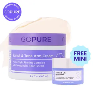 GOPURE Sculpt & Tone Arm Cream with 7% ProTight Firming Complex & Ashwagandha Root Extract Daily Hydrating Moisturizer for Loose Skin Repair
