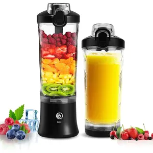 Portable  Personal Juicer for Shakes and Smoothies - 20 OZ Electric Protein Shaker Bottle with 6 Blades, Travel Lid, USB-C Rechargeable - Mini Small  Cup for Kitchen, Office, Gym