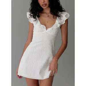 I Guess So Cotton Mini Dress White