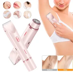 Dual Head Electric Hair Remover Bikini Leg Trimmer, Cordless Women's Razor Pain-Free Body Depilation Waterproof Hair Clipper Hair Removal