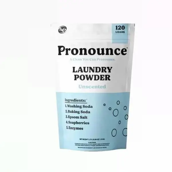 Pronounce Laundry Powder - 120 Loads - Safe For Families , Babies , Sensitive SkinEczema - hương thơm  Lavender ,  Lemon ,  Peppermint