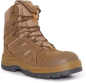 Men's 8" Steel Toe Tactical Boots, Outdoor Lightweight Coyote Military Boots for Hiking Work Combat Trekking Camping Shoes