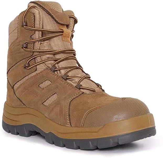 Men's 8" Steel Toe Tactical Boots, Outdoor Lightweight Coyote Military Boots for Hiking Work Combat Trekking Camping Shoes
