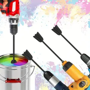 Paint Stirrer Paddle, 4 Blade Reusable Power Stirrer Attachment with 1/4 Hexagon Rod, Quick Stir Attachment for Stirring Paint Tools