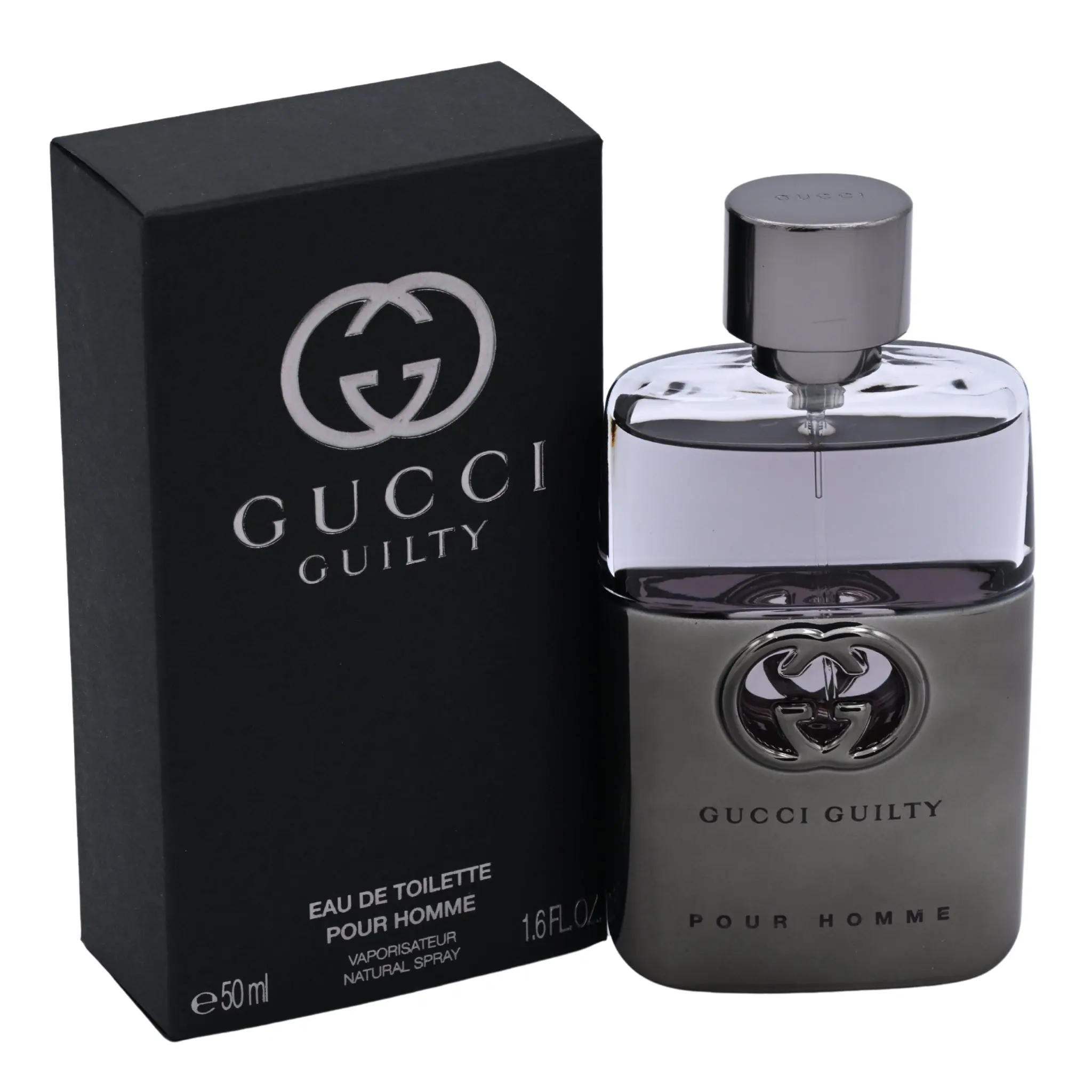 GUCCI Guilty Pour Homme Eau de Toilette for Men, 1.6 fl oz, Aromatic Woody Signature Scent with Lavender & Lemon Citrus Notes, Aromatic Cologne, Fragrances, Father's Day Gifts, Men's Fragrance, Woody Cedar Base, Bold