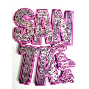Pink Santa Baby Sequin Patch