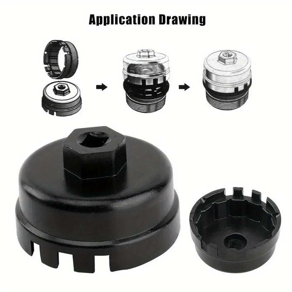 Professional Aluminum Hat-Type Car Oil Filter Wrench, Automotive Tools for Toyota (Prius, Corolla, RAV4, Matrix) & Lexus (Camry, Tundra, Sienna, Avalon)