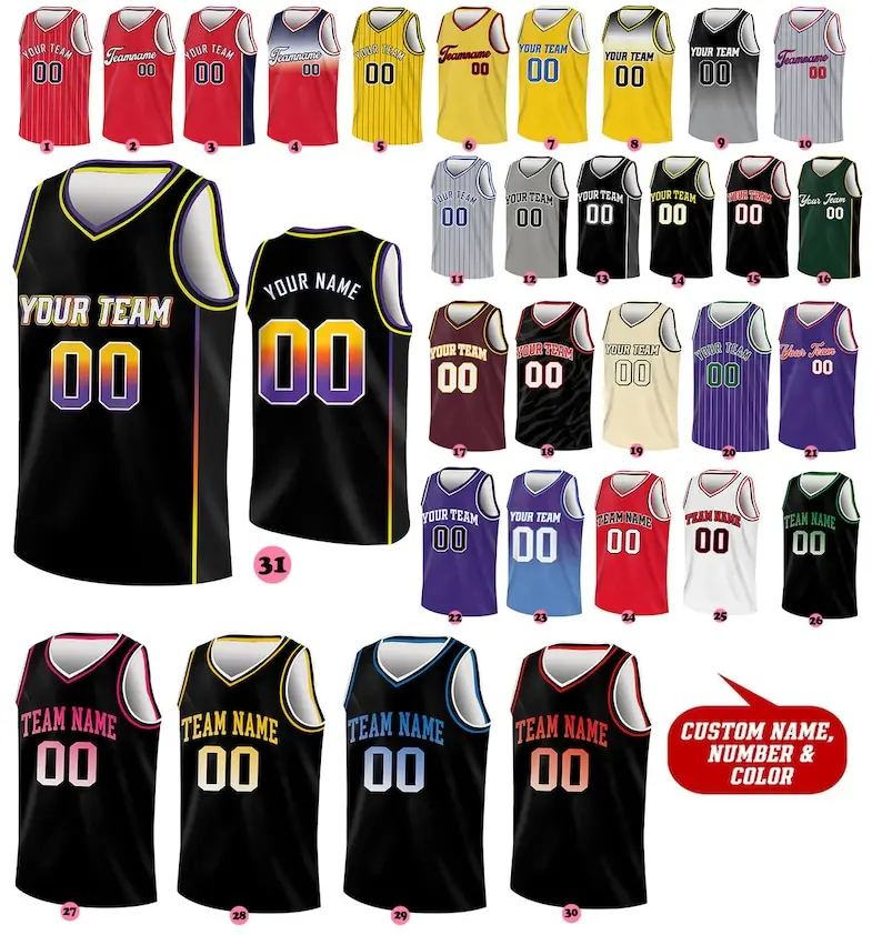 Custom Basketball Jersey Team Name & Number, Basketball Jersey Team, Game Day Outfit, Basketball Jersey for Basketball Fan Lovers Players