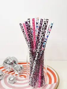 Leopard Straw Variety Pack (20 Pack) – 9" Reusable Iced Coffee Straws | Coffee Bar & Dirty Soda Accessories