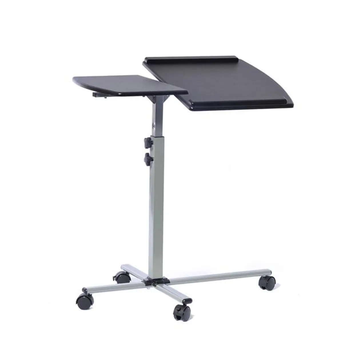Rolling Adjustable Laptop Cart, Graphite - 30-35 x 29.5 x 17.5 in., 18 Lbs, 30"-35" H X 29.5" W X 17.5" D