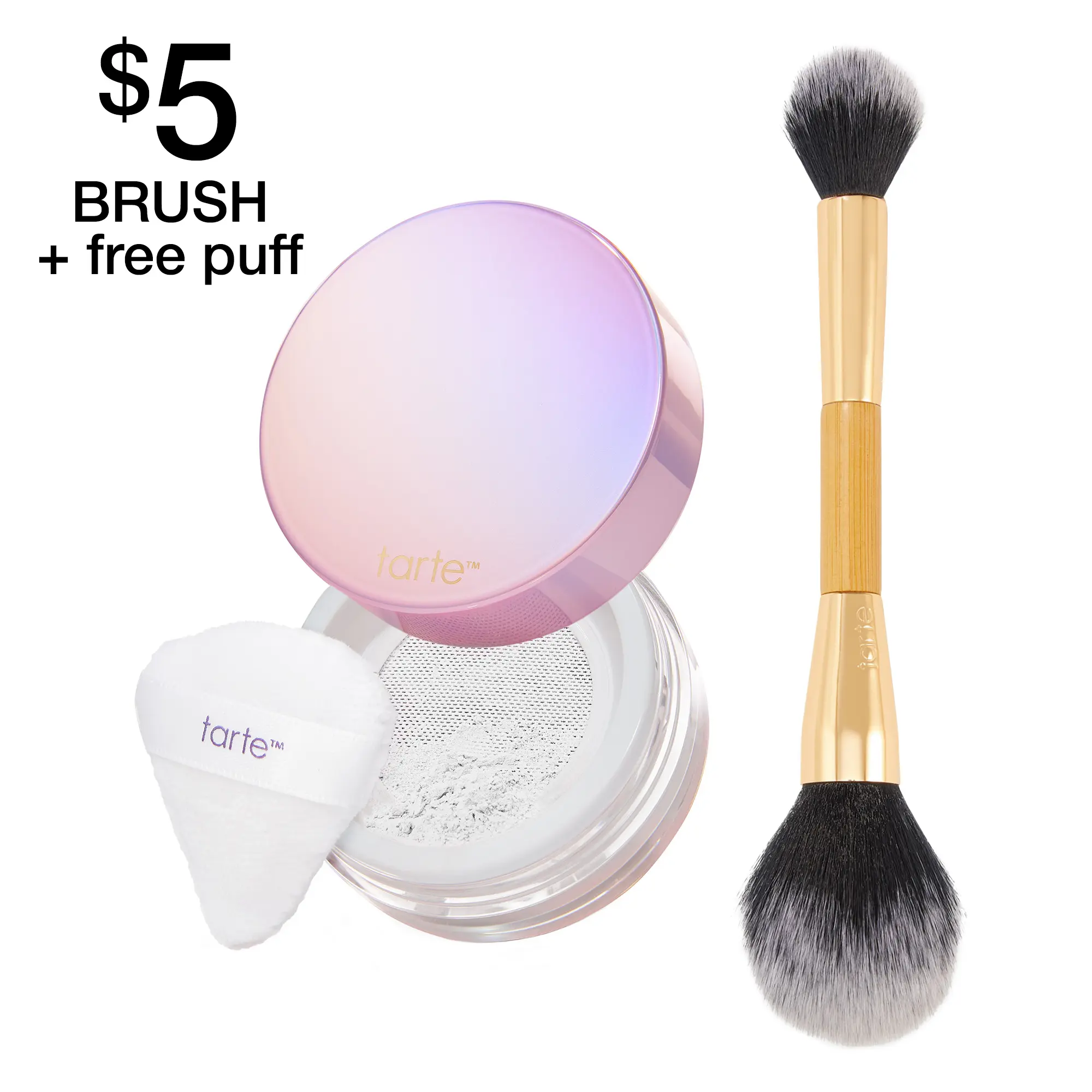 brush + translucent powder