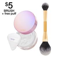 brush + translucent powder
