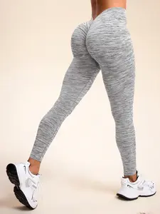 Women's Solid High Waist Sports Leggings, Casual Comfy Breathable Skinny Pants for Yoga Gym Workout Running, Tights, Ladies Sportswear for All Seasons
