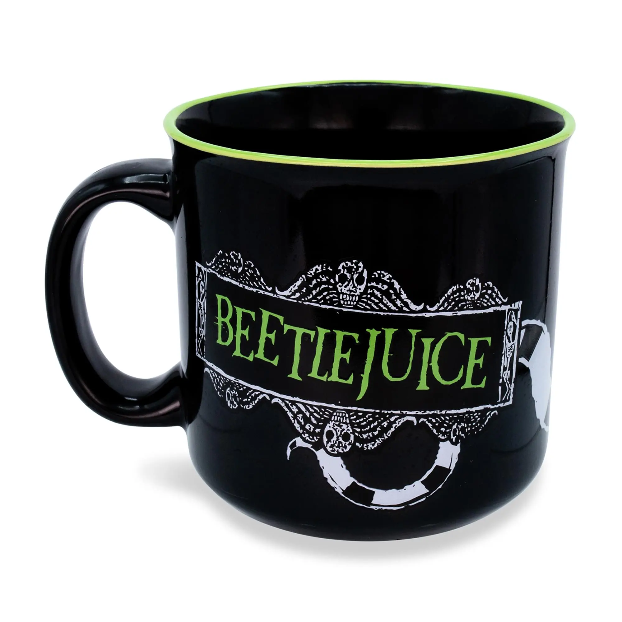 Beetlejuice "Never Trust the Living" Ceramic Camper Mug | Holds 20 Ounces