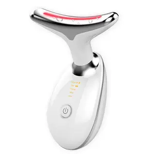 3 Color Facial Massager Tool, Facial and Neck Massager with 3 LED Light, Skin Care Device, Suitable for Neck Facial Leg